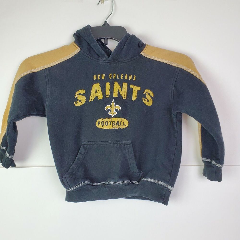 NFL New Orleans Saints Kids Pullover Hoodie Youth XS‎ Black